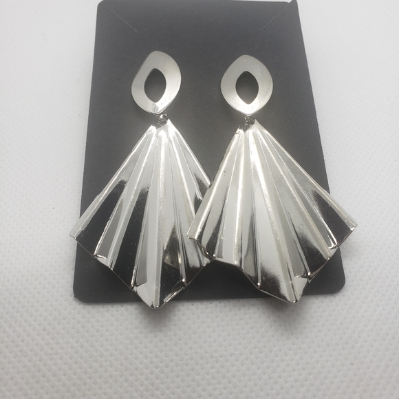 Fashion Earrings Boho Dangle Women - Silver Geometric shape. - Picture 7 of 8